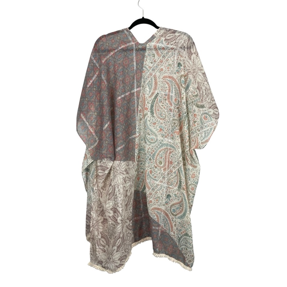 Do Everything in Love Patchwork Paisley Boho Kimo… - image 5